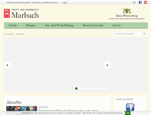 Tablet Screenshot of gestuet-marbach.de
